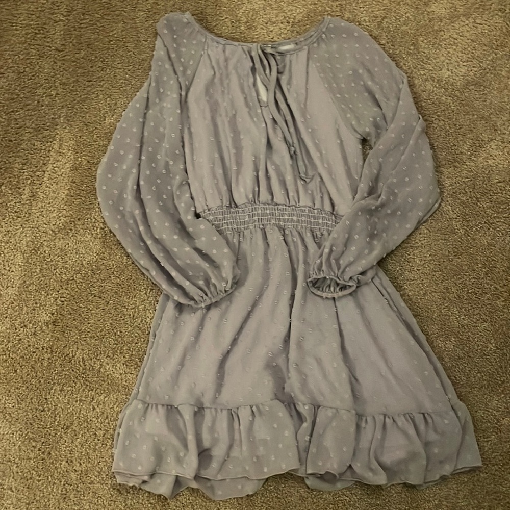 Altard state Purple Swiss dot mini dress
